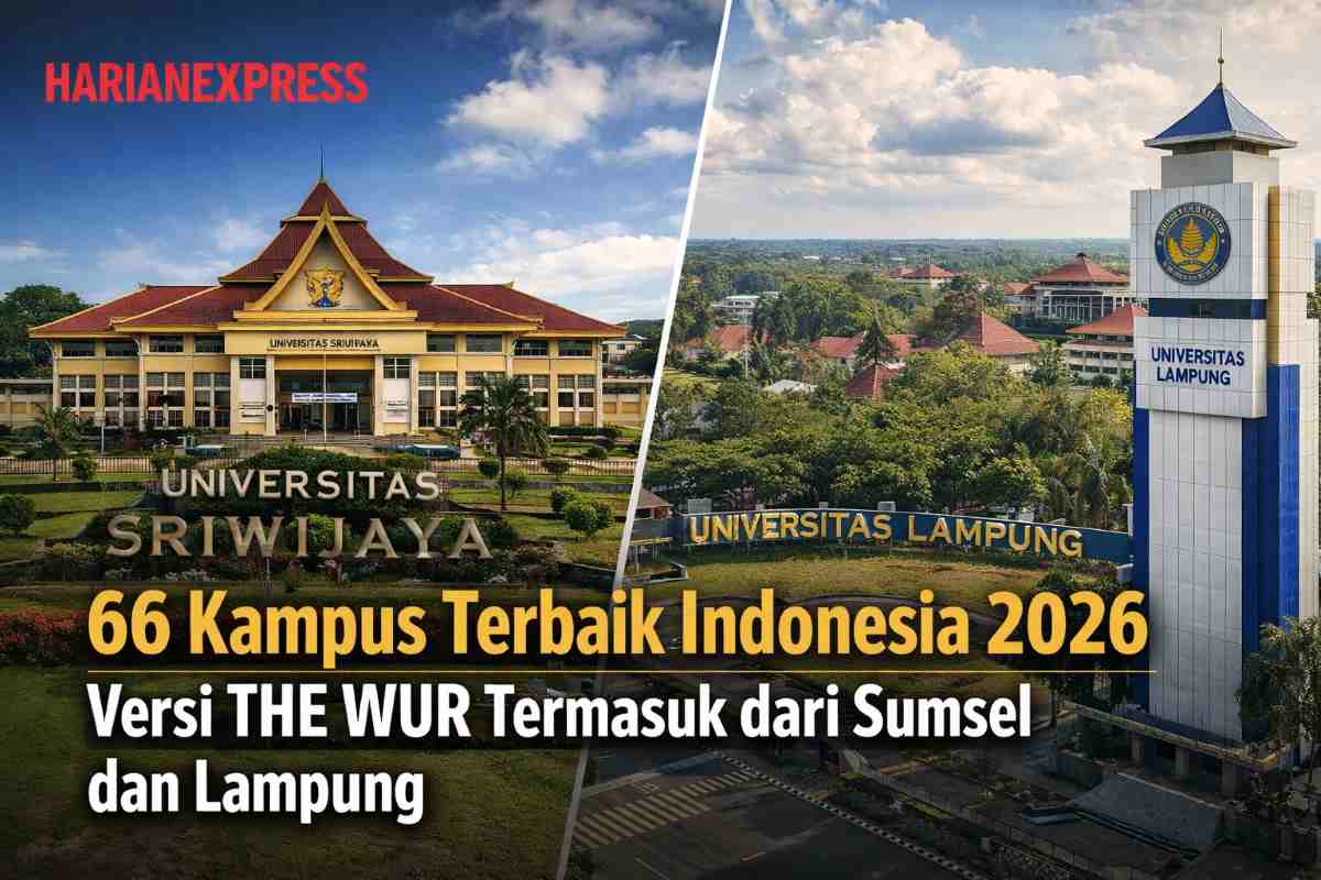 66 Kampus Terbaik di Indonesia 2026 Versi THE WUR, Termasuk dari Sumsel dan Lampung