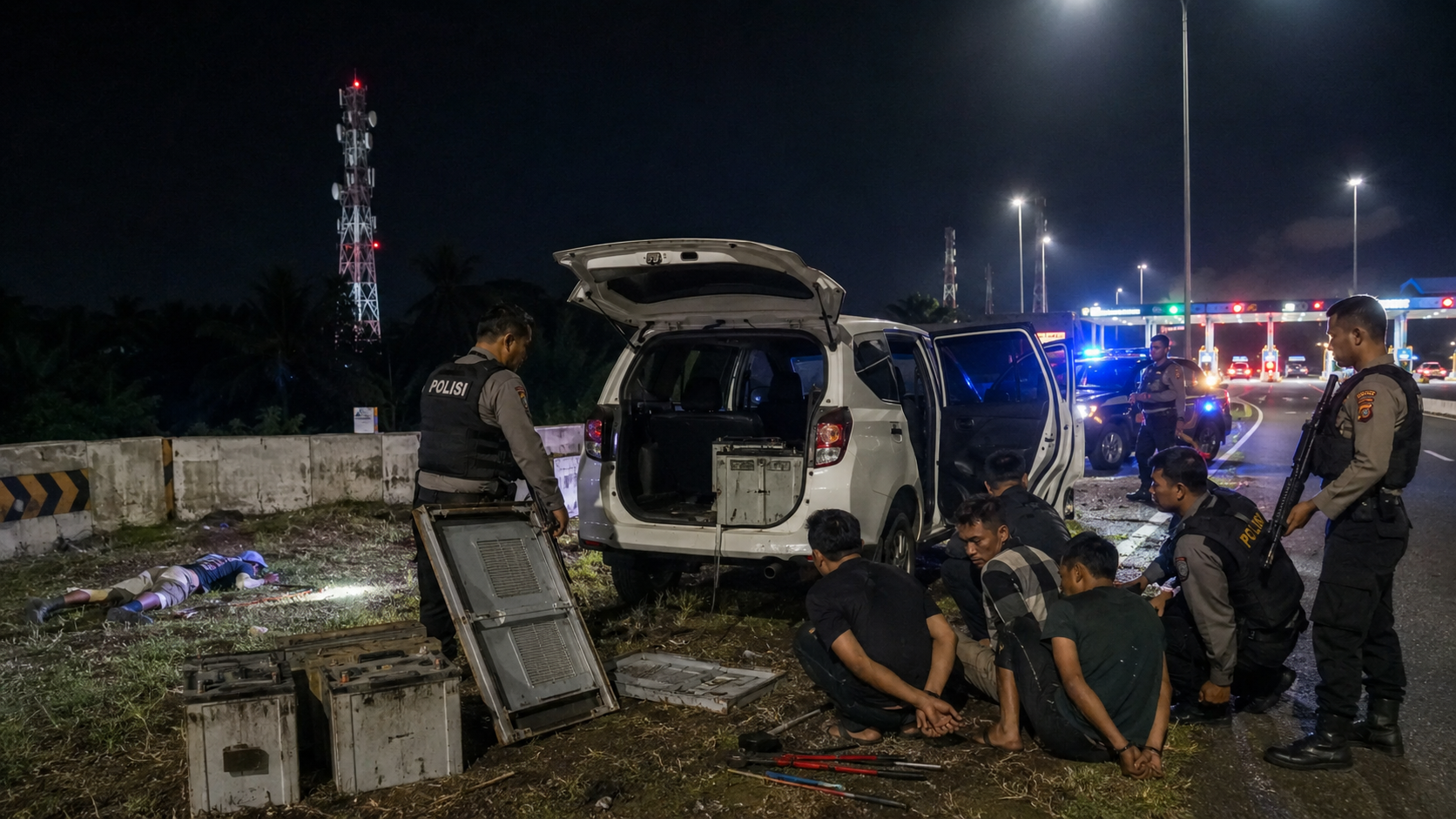Polisi Baku Tembak Pencuri Baterai BTS di Lampung, Satu Pelaku Tewas